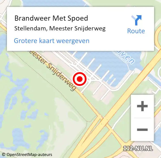 Locatie op kaart van de 112 melding: Brandweer Met Spoed Naar Stellendam, Meester Snijderweg op 26 april 2022 11:27