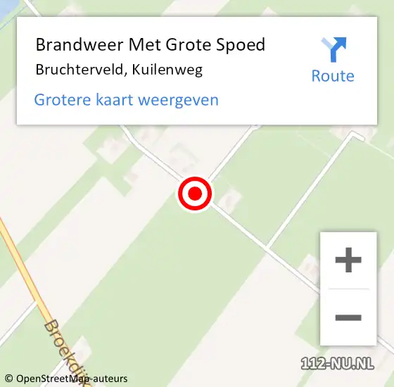 Locatie op kaart van de 112 melding: Brandweer Met Grote Spoed Naar Bruchterveld, Kuilenweg op 15 juli 2014 15:56