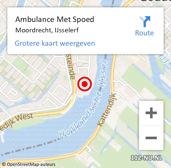 Locatie op kaart van de 112 melding: Ambulance Met Spoed Naar Moordrecht, IJsselerf op 26 april 2022 15:46