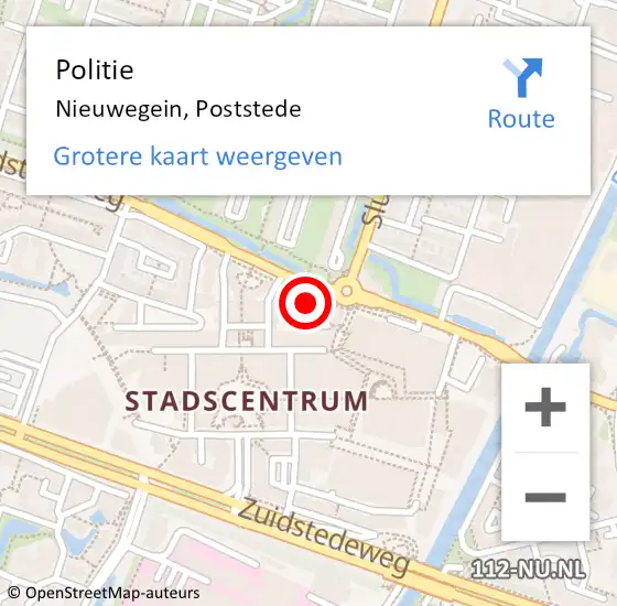 Locatie op kaart van de 112 melding: Politie Nieuwegein, Poststede op 26 april 2022 17:08