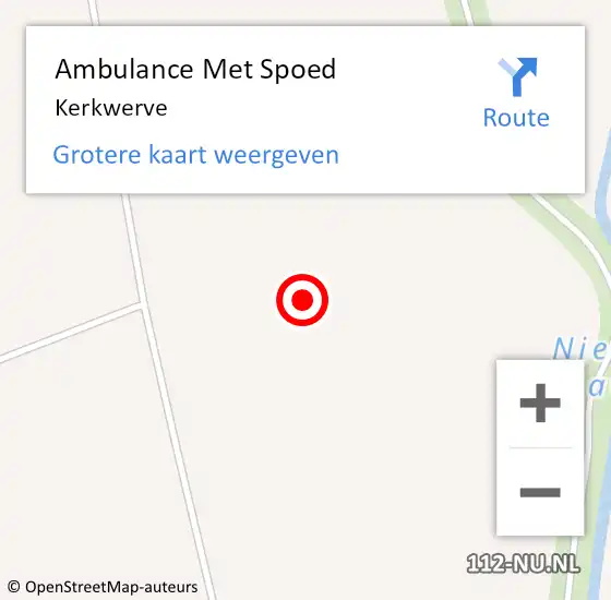 Locatie op kaart van de 112 melding: Ambulance Met Spoed Naar Kerkwerve op 26 april 2022 18:05