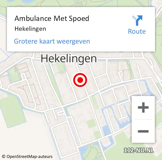 Locatie op kaart van de 112 melding: Ambulance Met Spoed Naar Hekelingen op 27 april 2022 10:04