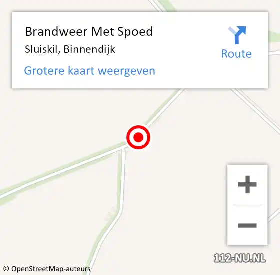 Locatie op kaart van de 112 melding: Brandweer Met Spoed Naar Sluiskil, Binnendijk op 27 april 2022 14:55