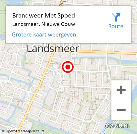 Locatie op kaart van de 112 melding: Brandweer Met Spoed Naar Landsmeer, Nieuwe Gouw op 27 april 2022 15:27