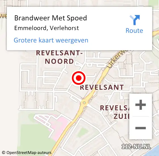 Locatie op kaart van de 112 melding: Brandweer Met Spoed Naar Emmeloord, Verlehorst op 8 oktober 2013 12:29