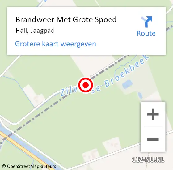 Locatie op kaart van de 112 melding: Brandweer Met Grote Spoed Naar Hall, Jaagpad op 28 april 2022 07:36