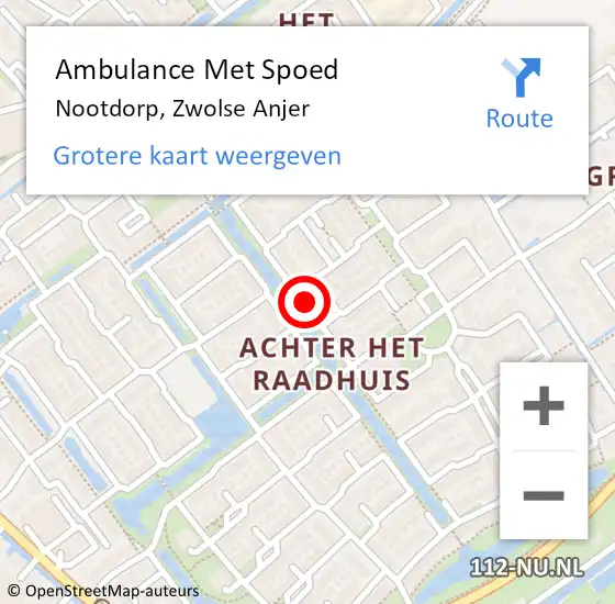 Locatie op kaart van de 112 melding: Ambulance Met Spoed Naar Nootdorp, Zwolse Anjer op 28 april 2022 08:46