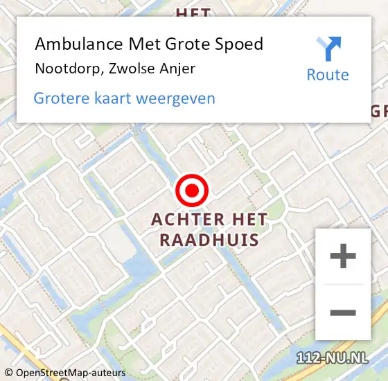 Locatie op kaart van de 112 melding: Ambulance Met Grote Spoed Naar Nootdorp, Zwolse Anjer op 28 april 2022 08:48