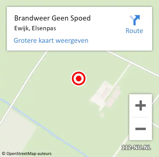 Locatie op kaart van de 112 melding: Brandweer Geen Spoed Naar Ewijk, Elsenpas op 28 april 2022 09:12