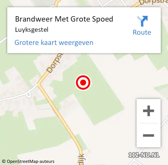 Locatie op kaart van de 112 melding: Brandweer Met Grote Spoed Naar Luyksgestel op 15 juli 2014 19:59