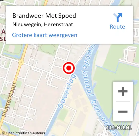 Locatie op kaart van de 112 melding: Brandweer Met Spoed Naar Nieuwegein, Herenstraat op 28 april 2022 13:11