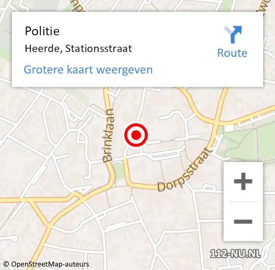 Locatie op kaart van de 112 melding: Politie Heerde, Stationsstraat op 28 april 2022 15:19