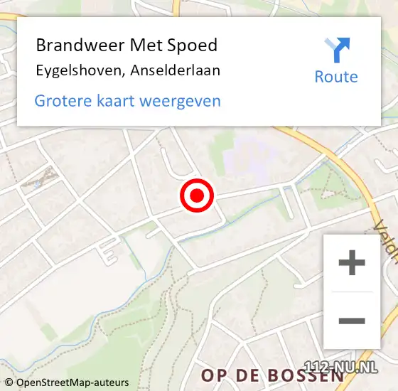 Locatie op kaart van de 112 melding: Brandweer Met Spoed Naar Eygelshoven, Anselderlaan op 28 april 2022 17:00