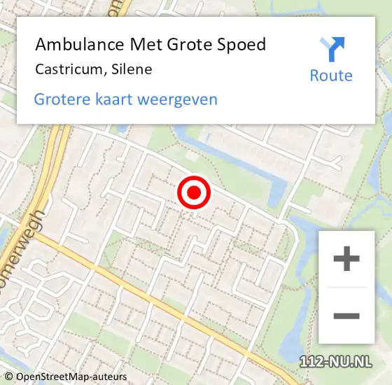 Locatie op kaart van de 112 melding: Ambulance Met Grote Spoed Naar Castricum, Silene op 29 april 2022 08:32