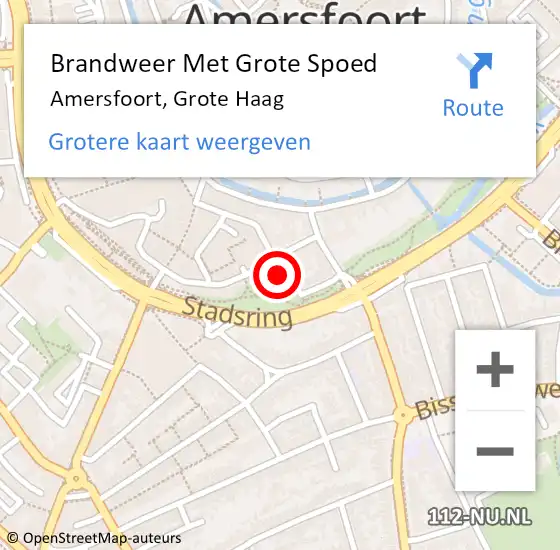 Locatie op kaart van de 112 melding: Brandweer Met Grote Spoed Naar Amersfoort, Grote Haag op 29 april 2022 14:04