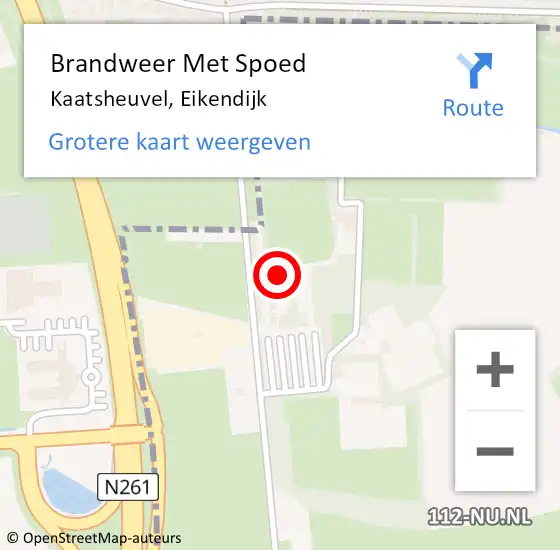 Locatie op kaart van de 112 melding: Brandweer Met Spoed Naar Kaatsheuvel, Eikendijk op 29 april 2022 14:37