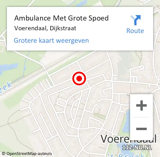 Locatie op kaart van de 112 melding: Ambulance Met Grote Spoed Naar Voerendaal, Dijkstraat op 16 juli 2014 03:19