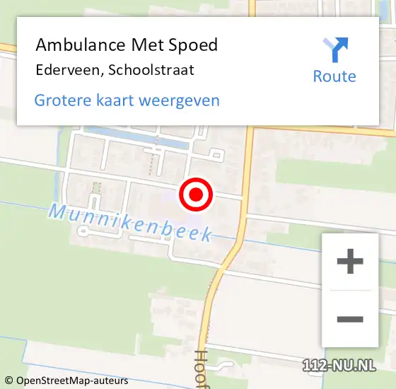Locatie op kaart van de 112 melding: Ambulance Met Spoed Naar Ederveen, Schoolstraat op 30 april 2022 17:08
