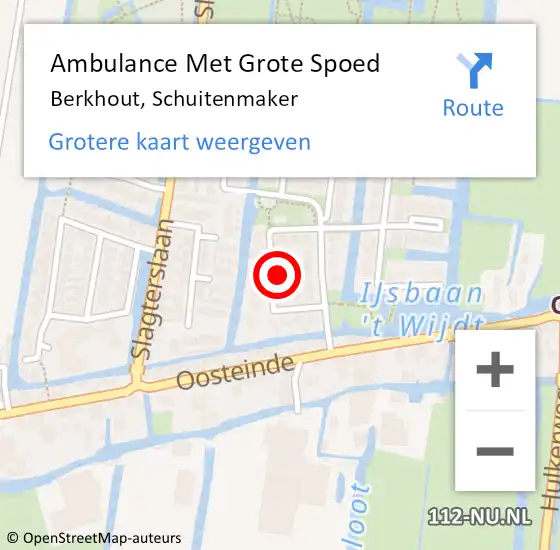 Locatie op kaart van de 112 melding: Ambulance Met Grote Spoed Naar Berkhout, Schuitenmaker op 30 april 2022 17:31