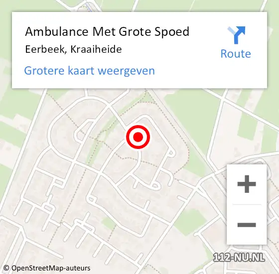 Locatie op kaart van de 112 melding: Ambulance Met Grote Spoed Naar Eerbeek, Kraaiheide op 30 april 2022 18:57