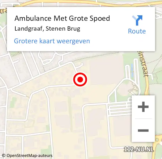 Locatie op kaart van de 112 melding: Ambulance Met Grote Spoed Naar Landgraaf, Stenen Brug op 16 juli 2014 06:40