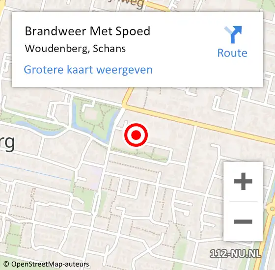 Locatie op kaart van de 112 melding: Brandweer Met Spoed Naar Woudenberg, Schans op 1 mei 2022 16:07