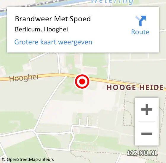 Locatie op kaart van de 112 melding: Brandweer Met Spoed Naar Berlicum, Hooghei op 1 mei 2022 18:38