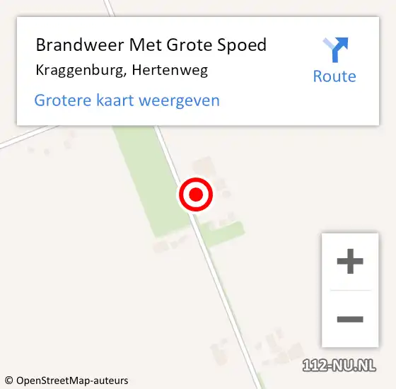 Locatie op kaart van de 112 melding: Brandweer Met Grote Spoed Naar Kraggenburg, Hertenweg op 1 mei 2022 20:50