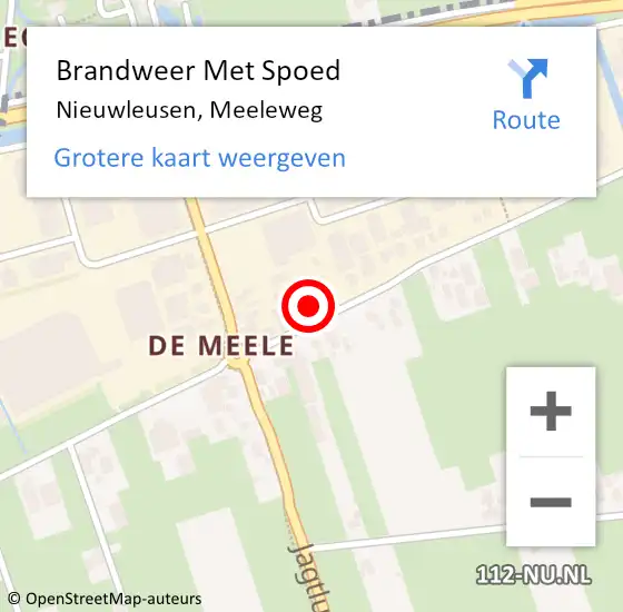Locatie op kaart van de 112 melding: Brandweer Met Spoed Naar Nieuwleusen, Meeleweg op 2 mei 2022 12:05