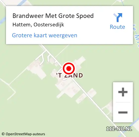 Locatie op kaart van de 112 melding: Brandweer Met Grote Spoed Naar Hattem, Oostersedijk op 2 mei 2022 12:29