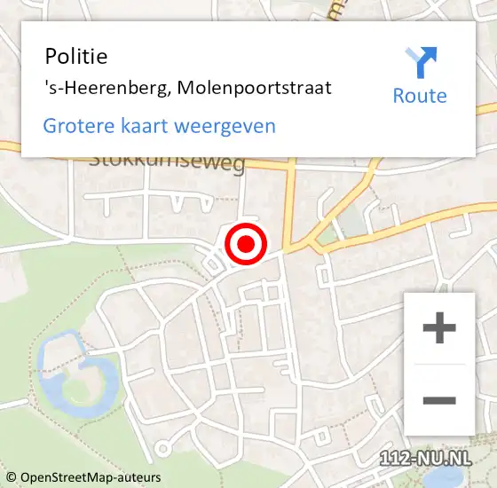 Locatie op kaart van de 112 melding: Politie 's-Heerenberg, Molenpoortstraat op 2 mei 2022 16:22