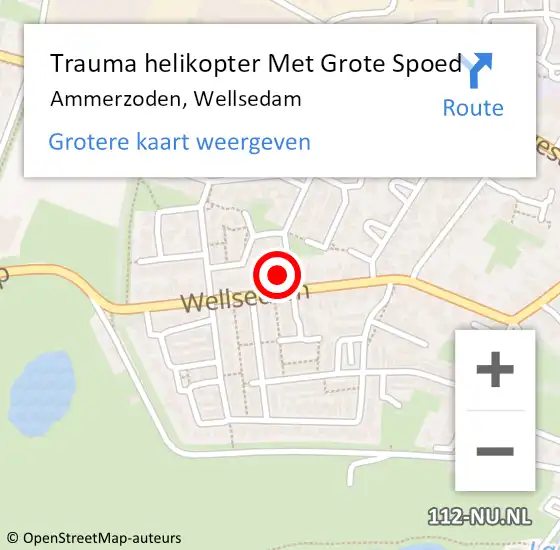 Locatie op kaart van de 112 melding: Trauma helikopter Met Grote Spoed Naar Ammerzoden, Wellsedam op 2 mei 2022 17:20