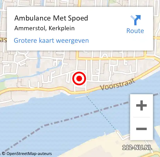 Locatie op kaart van de 112 melding: Ambulance Met Spoed Naar Ammerstol, Kerkplein op 2 mei 2022 18:31