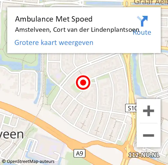 Locatie op kaart van de 112 melding: Ambulance Met Spoed Naar Amstelveen, Cort van der Lindenplantsoen op 2 mei 2022 23:19