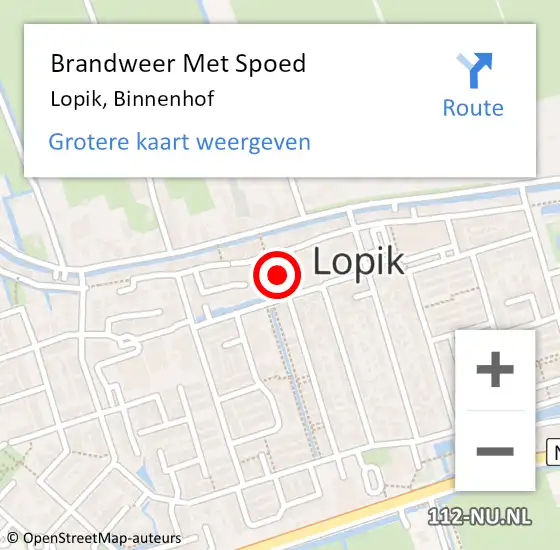 Locatie op kaart van de 112 melding: Brandweer Met Spoed Naar Lopik, Binnenhof op 3 mei 2022 02:32