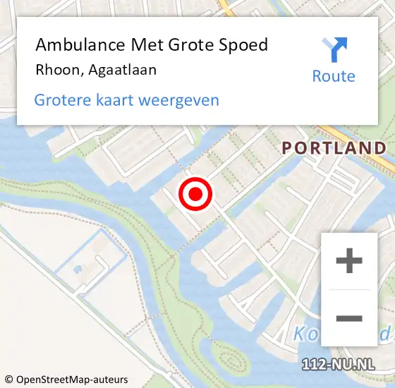 Locatie op kaart van de 112 melding: Ambulance Met Grote Spoed Naar Rhoon, Agaatlaan op 3 mei 2022 07:17