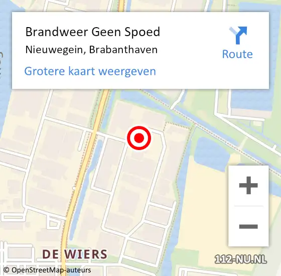 Locatie op kaart van de 112 melding: Brandweer Geen Spoed Naar Nieuwegein, Brabanthaven op 3 mei 2022 10:44
