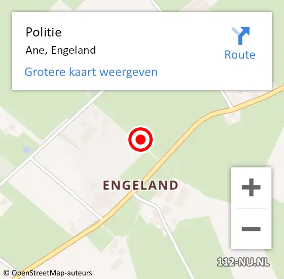 Locatie op kaart van de 112 melding: Politie Ane, Engeland op 3 mei 2022 10:54