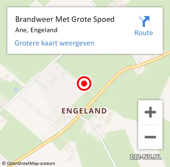 Locatie op kaart van de 112 melding: Brandweer Met Grote Spoed Naar Ane, Engeland op 3 mei 2022 10:56