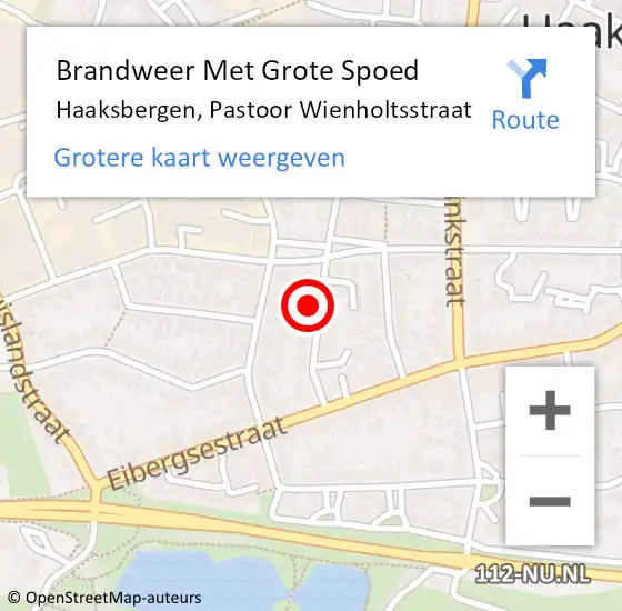 Locatie op kaart van de 112 melding: Brandweer Met Grote Spoed Naar Haaksbergen, Pastoor Wienholtsstraat op 3 mei 2022 12:00