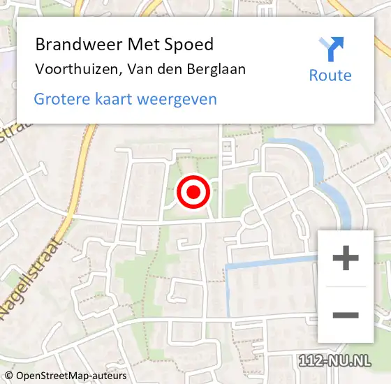 Locatie op kaart van de 112 melding: Brandweer Met Spoed Naar Voorthuizen, Van den Berglaan op 3 mei 2022 14:02