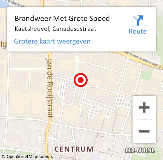 Locatie op kaart van de 112 melding: Brandweer Met Grote Spoed Naar Kaatsheuvel, Canadesestraat op 3 mei 2022 14:20