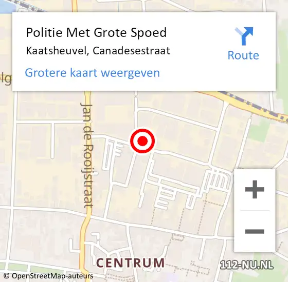 Locatie op kaart van de 112 melding: Politie Met Grote Spoed Naar Kaatsheuvel, Canadesestraat op 3 mei 2022 14:21