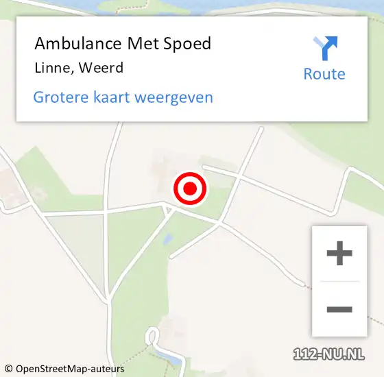 Locatie op kaart van de 112 melding: Ambulance Met Spoed Naar Linne, Weerd op 3 mei 2022 16:36