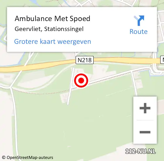 Locatie op kaart van de 112 melding: Ambulance Met Spoed Naar Geervliet, Stationssingel op 3 mei 2022 17:34