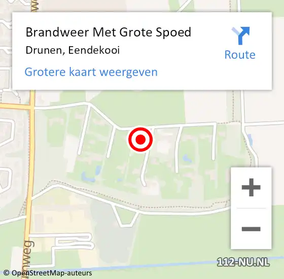 Locatie op kaart van de 112 melding: Brandweer Met Grote Spoed Naar Drunen, Eendekooi op 4 mei 2022 08:18