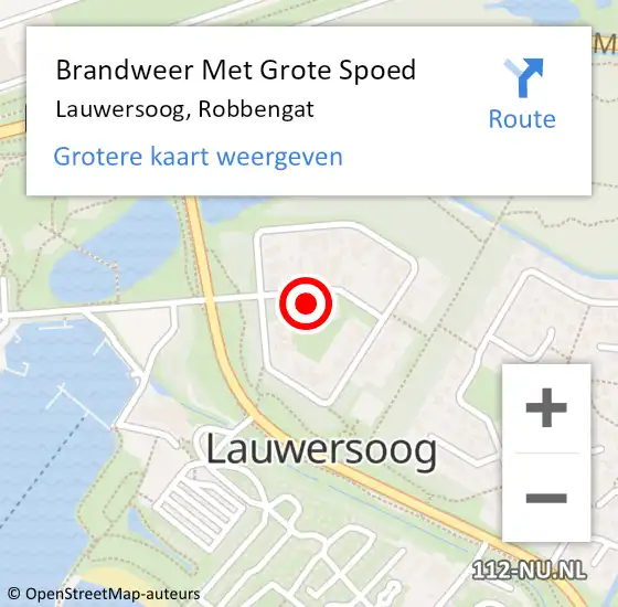 Locatie op kaart van de 112 melding: Brandweer Met Grote Spoed Naar Lauwersoog, Robbengat op 4 mei 2022 13:45