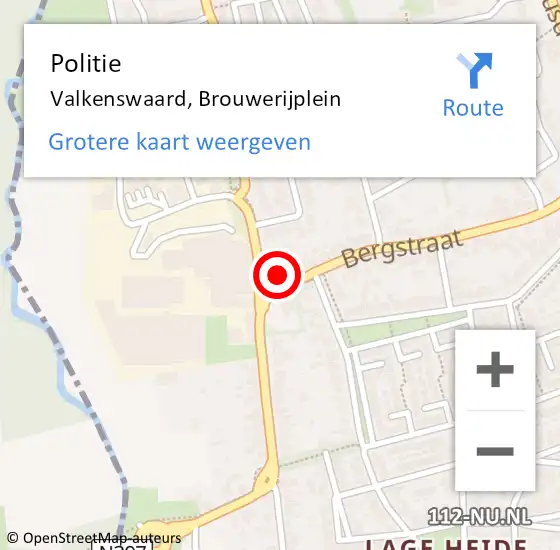 Locatie op kaart van de 112 melding: Politie Valkenswaard, Brouwerijplein op 4 mei 2022 15:47