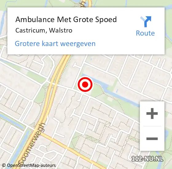 Locatie op kaart van de 112 melding: Ambulance Met Grote Spoed Naar Castricum, Walstro op 4 mei 2022 23:46