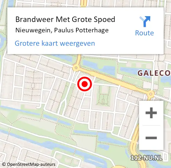 Locatie op kaart van de 112 melding: Brandweer Met Grote Spoed Naar Nieuwegein, Paulus Potterhage op 5 mei 2022 07:19